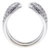 HERMES 18K White Gold Diamond Lima Ring .